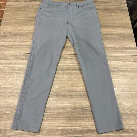 👖Lululemon ABC Fit 5-Pocket Pant 32”L Warpstreme Men’s Pants Gray Size 34 EUC - Picture 4 of 16